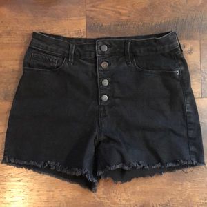 Old Navy high rise black denim shorts